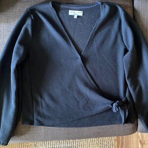 Madewell Texture & Thread Crepe Wrap Top